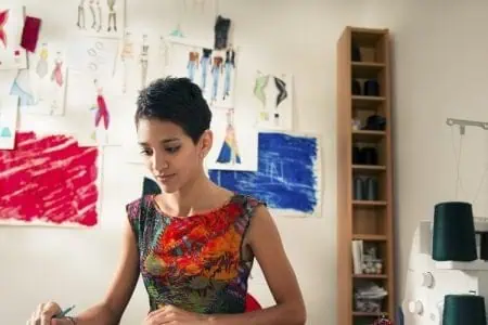 Creative businesswoman business-planning