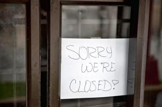 sorry we're closed
