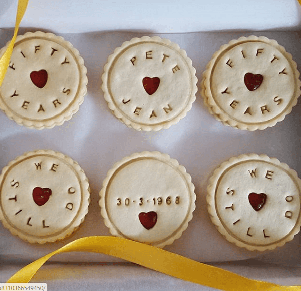Wedding anniversary biscuits by BLoom Bakers Bespoke Biscuits in the Digital Age: The Biskery Founders Share Their Story
