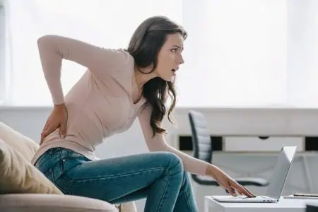 back pain working at home