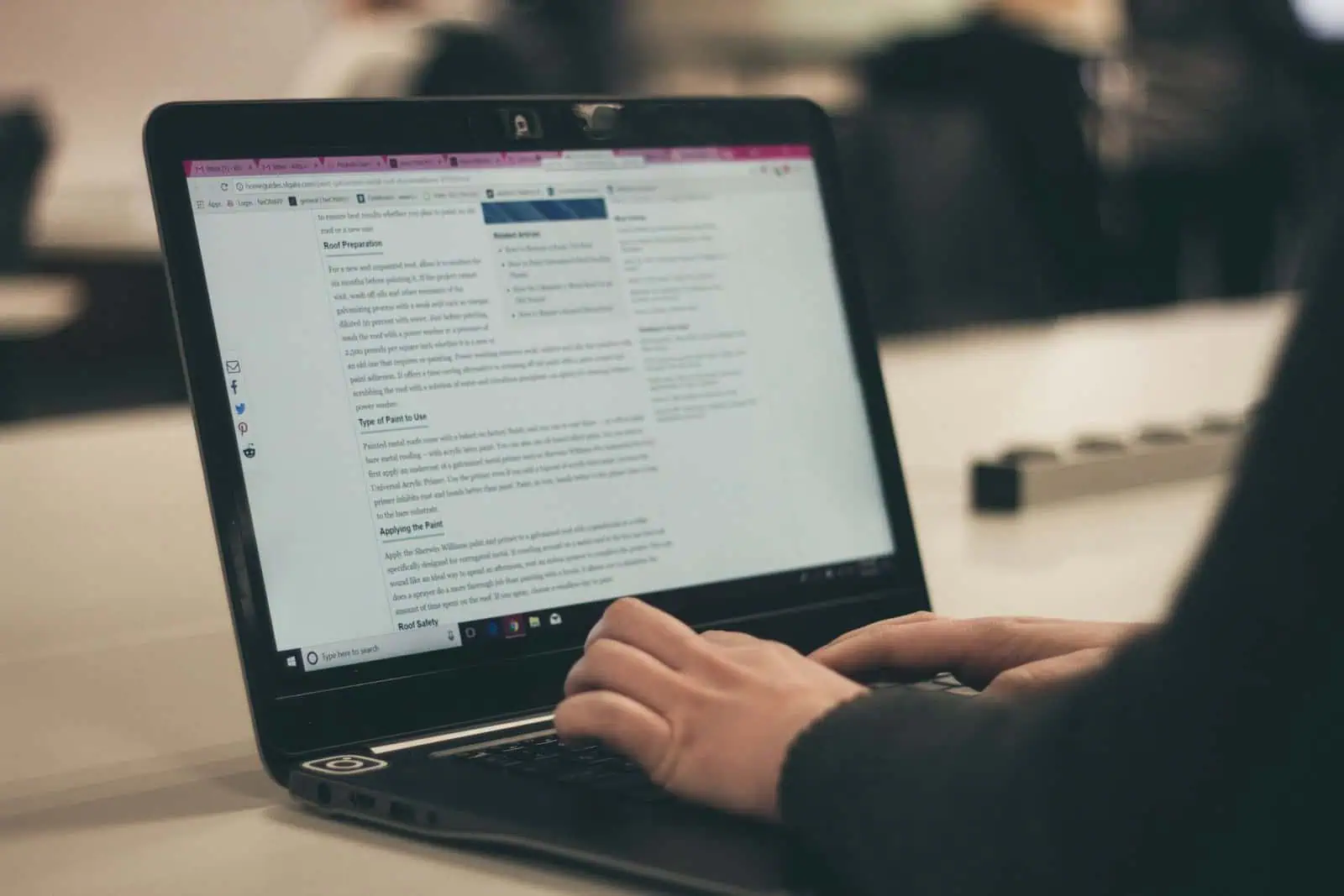 Laptop screen displaying web content related to Prowess skills and services, focused on online learning, personal development, and professional skills enhancement.