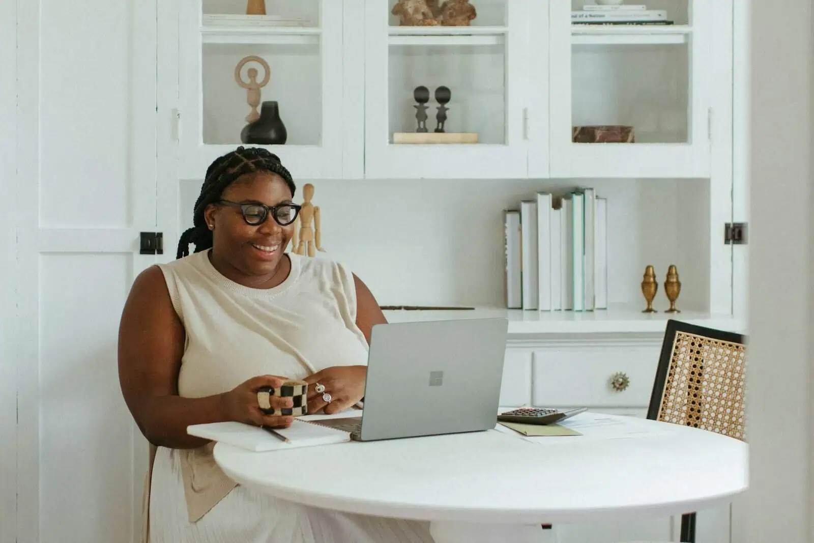 Laptop and remote work for women with disabilities, flexitime and inclusive employment at Prowess.
