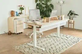 white desk
