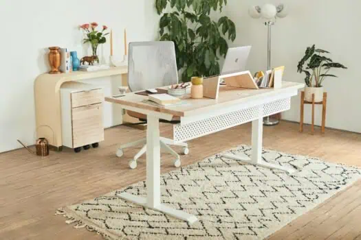 white desk
