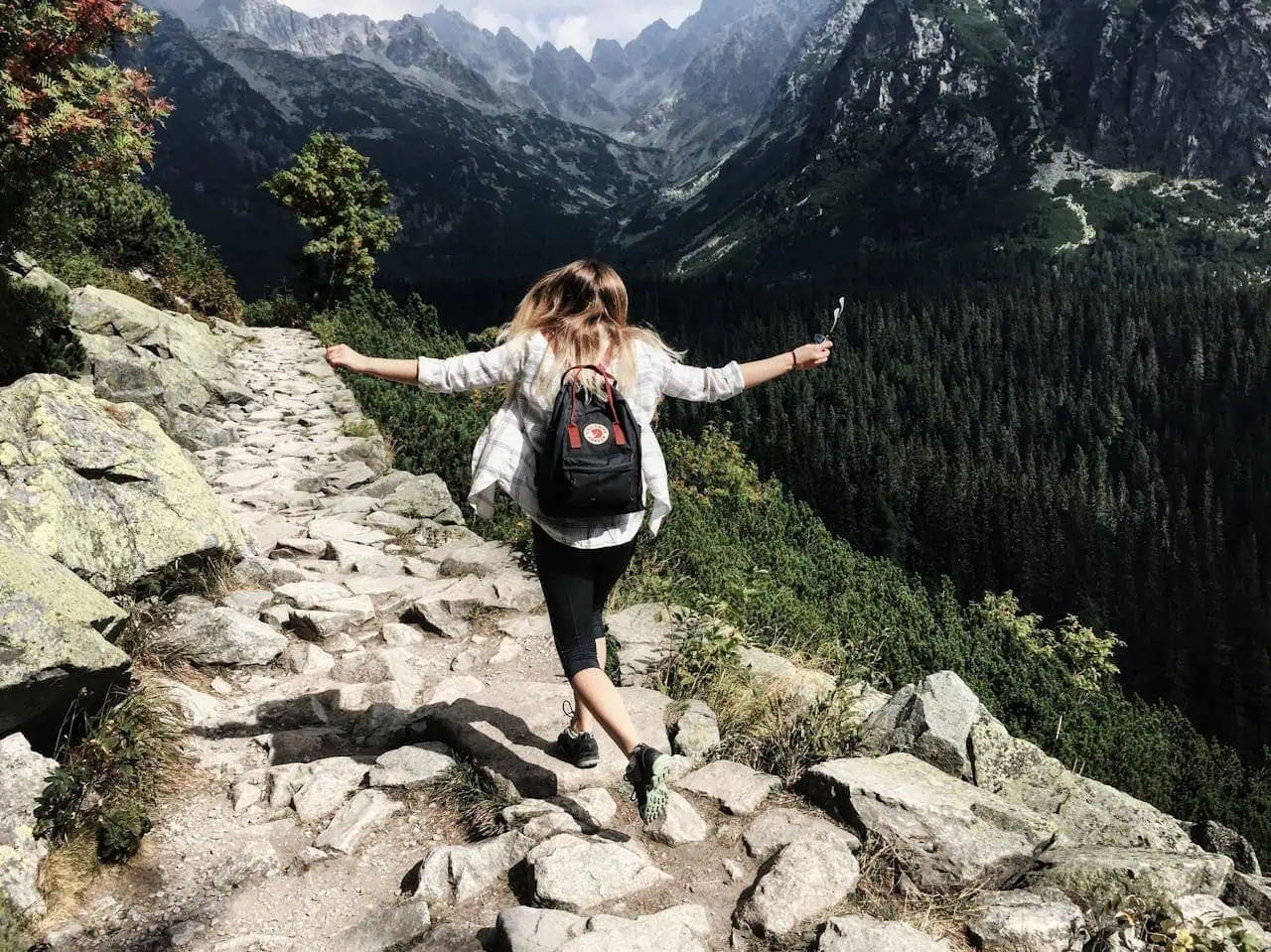 girls hiking