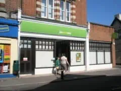 Jobcentre Plus office providing employment support services and job advice in the UK high street.