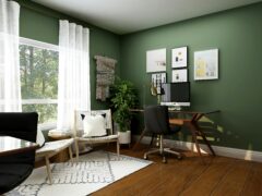 Clean home office setup