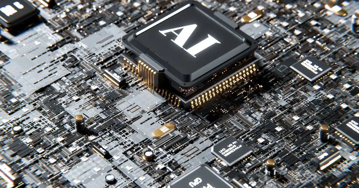 3D render of AI and GPU processors