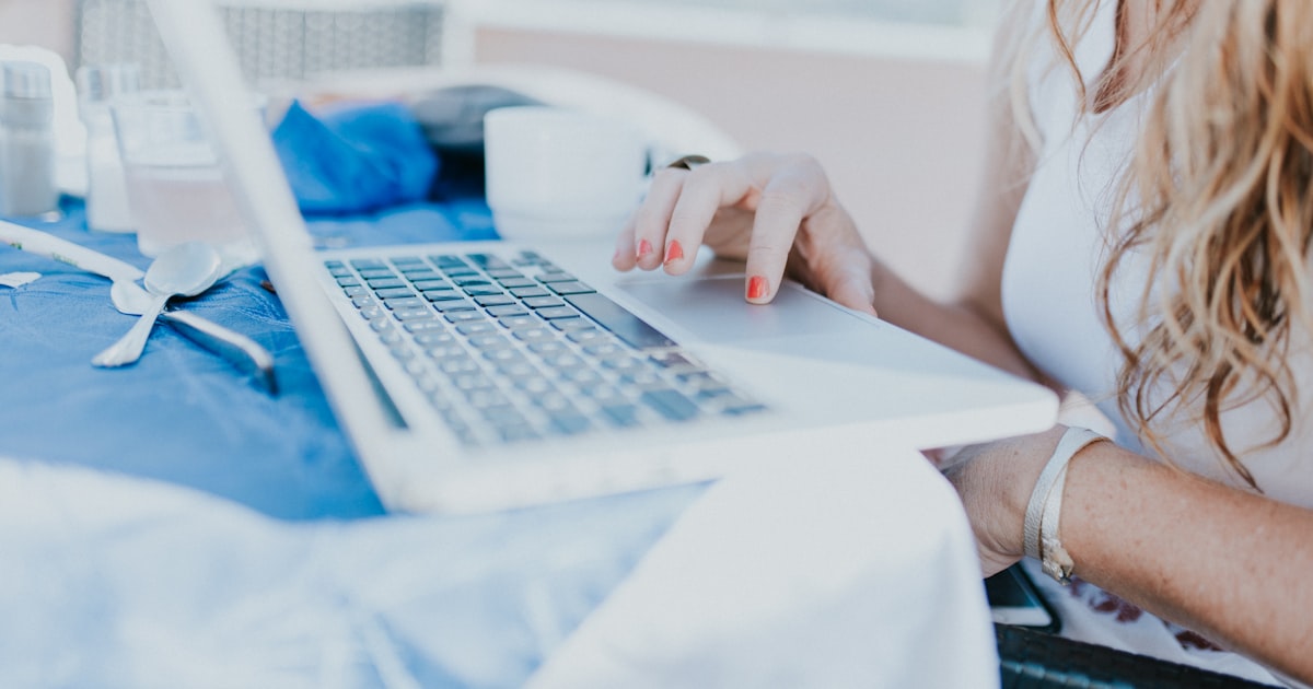 Woman using Laptop