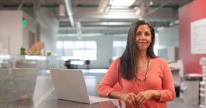 Woman at desk working in office