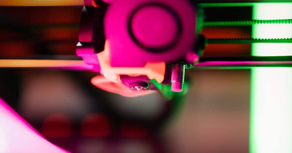 3d printer header nozzle slider close up machine