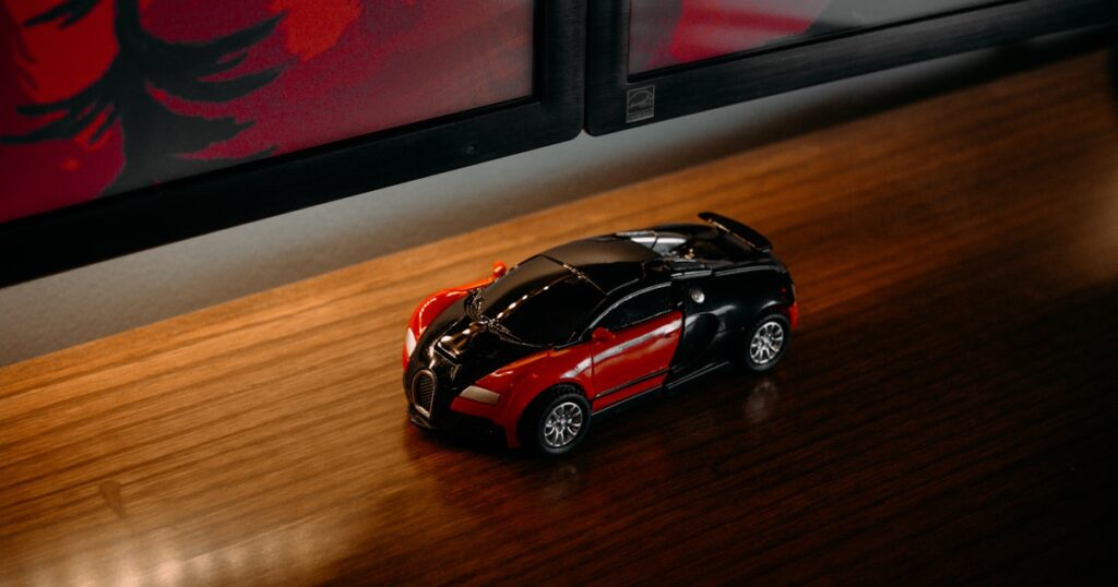 red ferrari coupe scale model