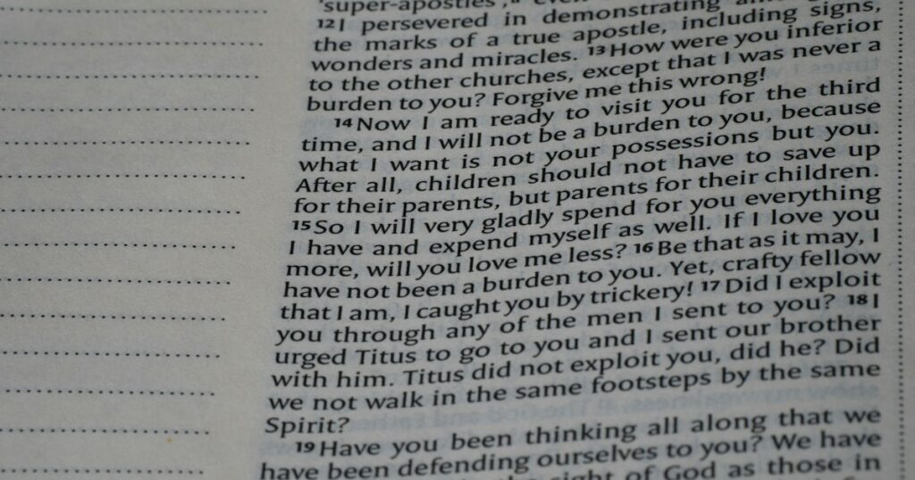 close up, bokeh, bible, new testament, christian, history, text, reading, bible study, devotions, christianity, scripture, epistle, letter, corinthians, 2 corinthians, reproach, letter of tears, weakness, suffering, apostleship, polemic,