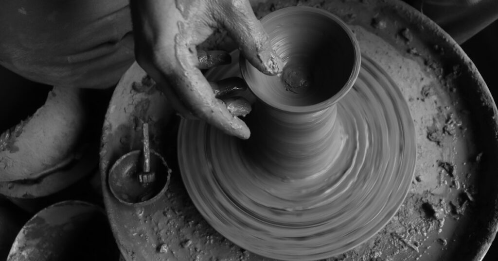 Kashmiri artisans makes different earthen products in his workshop at the outskirts of Srinagar city. Mohammad Umer Kumar, a young artisan from Nishat area of Srinagar, who revived the glazed pottery in Kashmir.