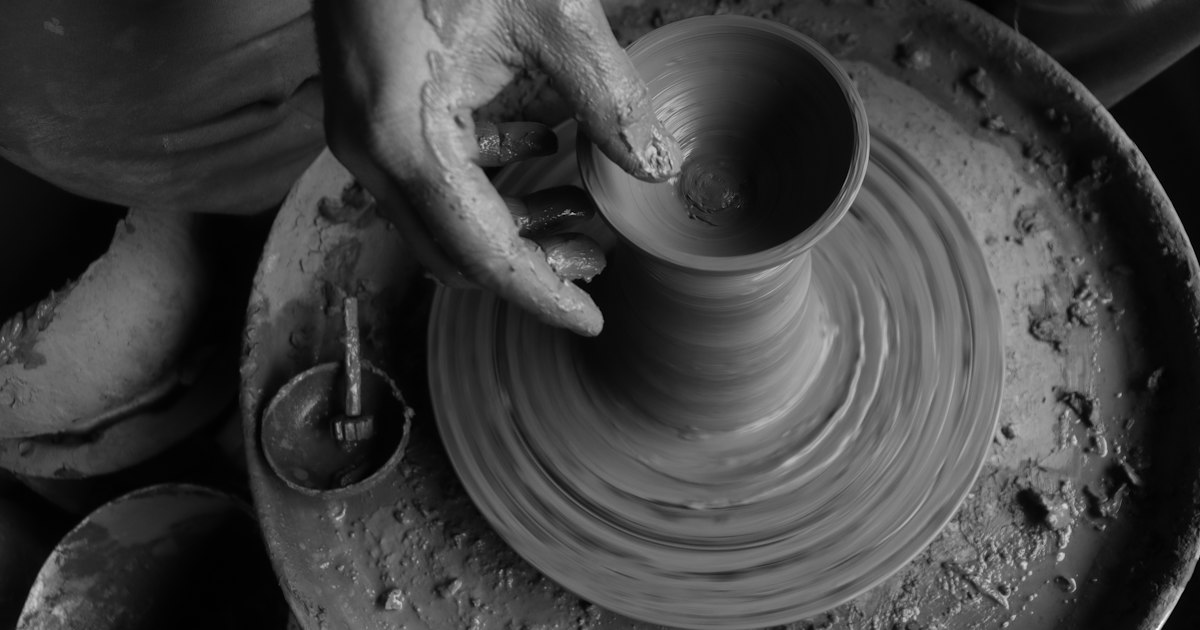 Kashmiri artisans makes different earthen products in his workshop at the outskirts of Srinagar city. Mohammad Umer Kumar, a young artisan from Nishat area of Srinagar, who revived the glazed pottery in Kashmir.