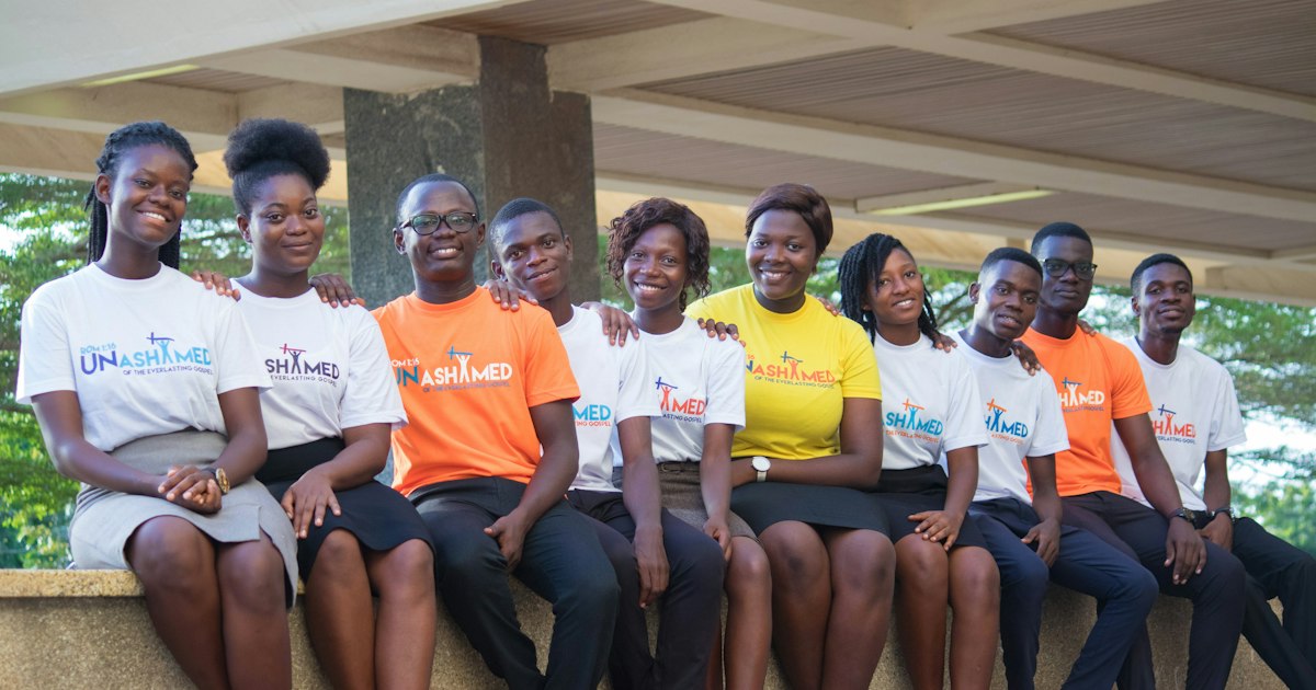 Team of young african Christian Student Missionaries