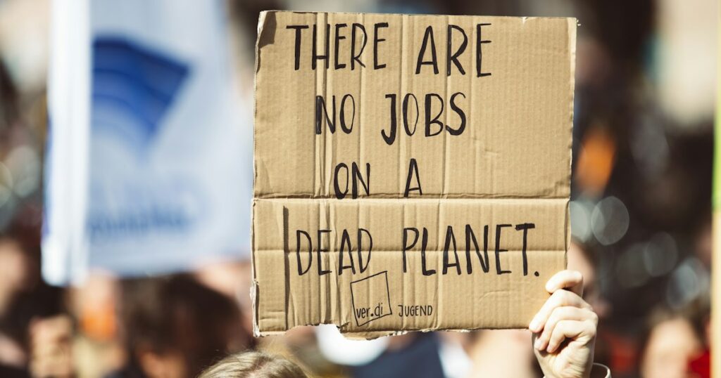 THERE ARE NO JOBS ON A DEAD PLANET. Global climate change strike - No Planet B - Global Climate Strike 09-20-2019